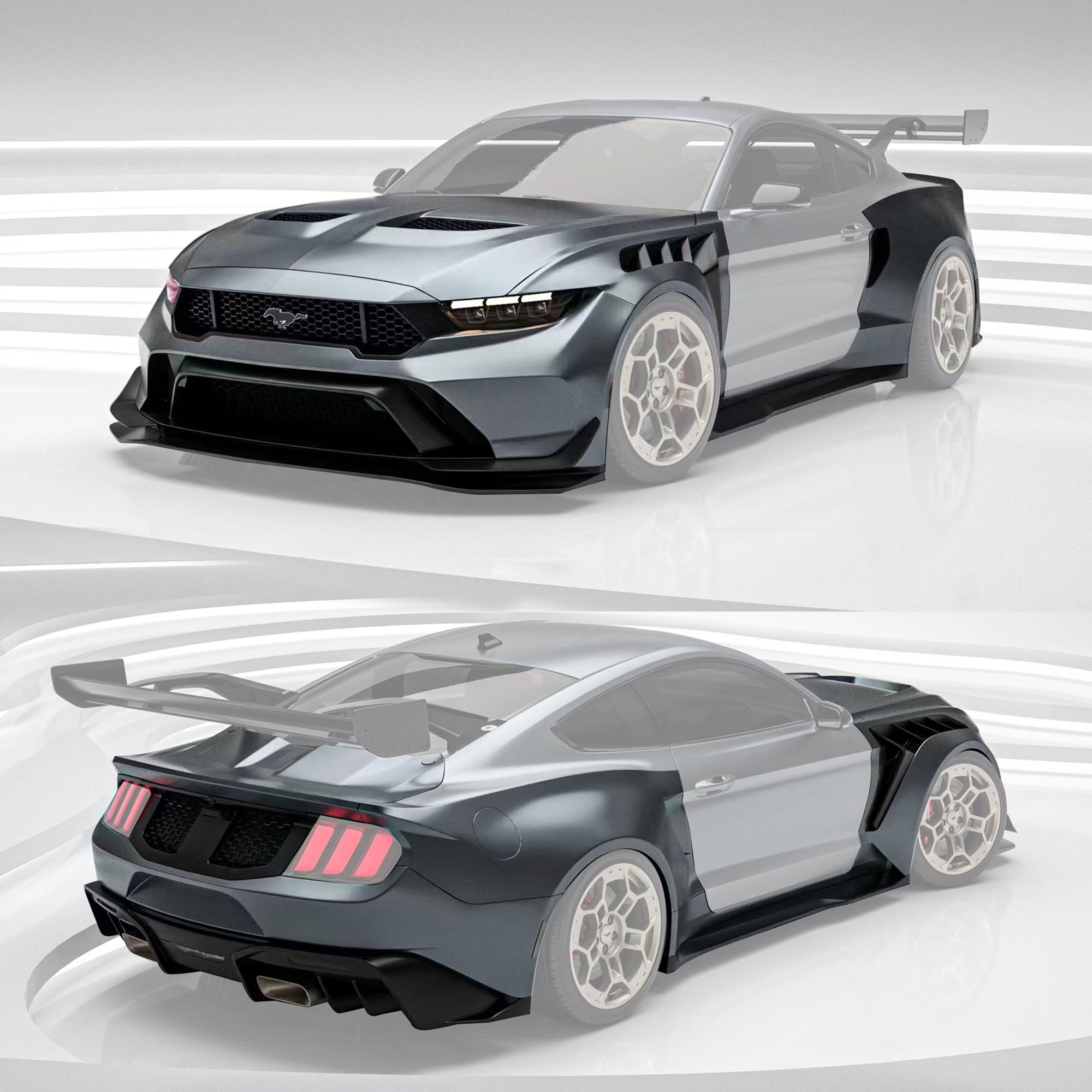 Robot Ford Mustang V5 GTR Widebody Kit for S550.1 & S550.2