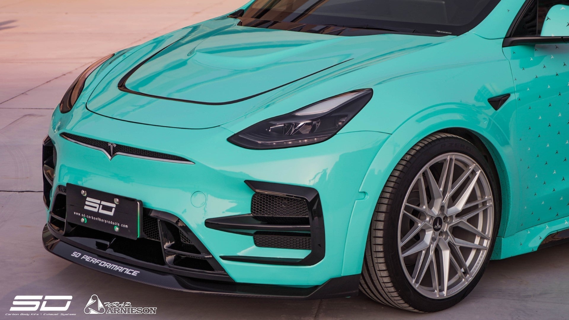SD Dry Carbon Hood Bonnet For Tesla Model Y / Performance