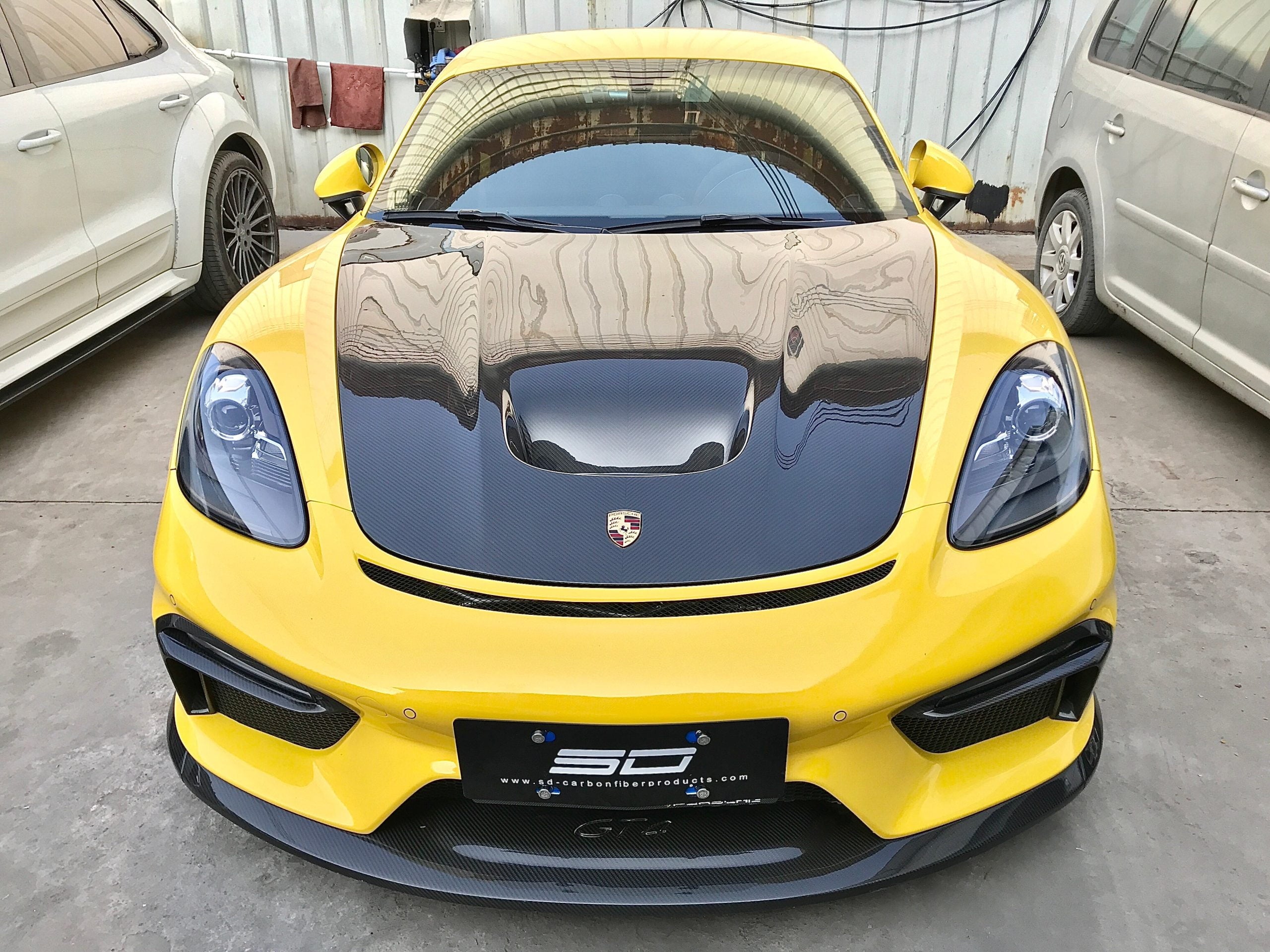 SD Carbon Design DRY Carbon Fiber Hood Bonnet For Porsche 911 991 / 718 Cayman Boxster