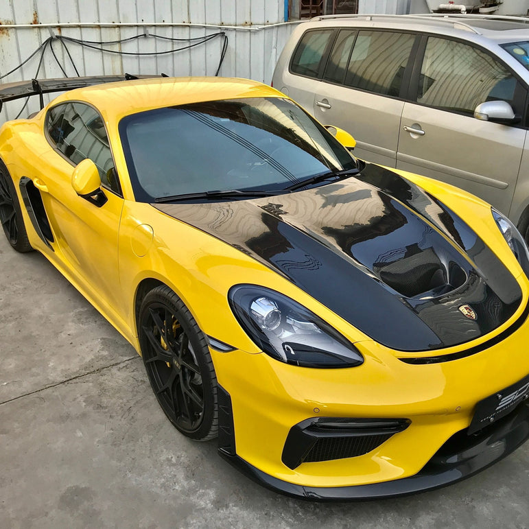 SD Carbon Design DRY Carbon Fiber Hood Bonnet For Porsche 911 991 / 718 Cayman Boxster
