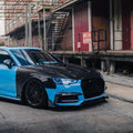 SD Carbon Fiber Tempered Glass Hood Bonnet For Audi A4 S4 2017-ON B9 B9.5