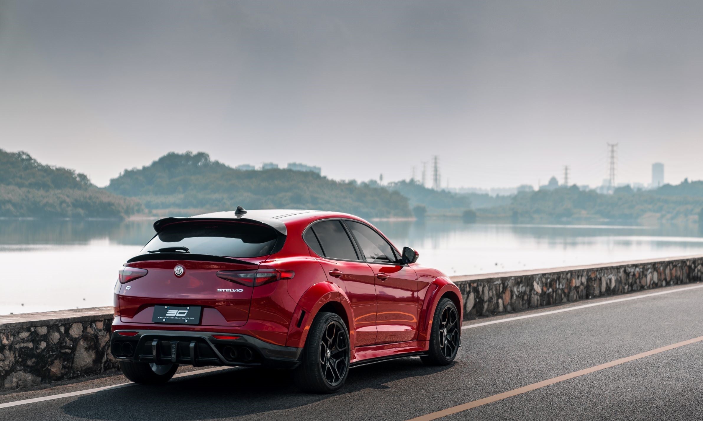 SD Carbon Partial Carbon Fiber Widebody Kit For Alfa Romeo Stelvio 2.0T