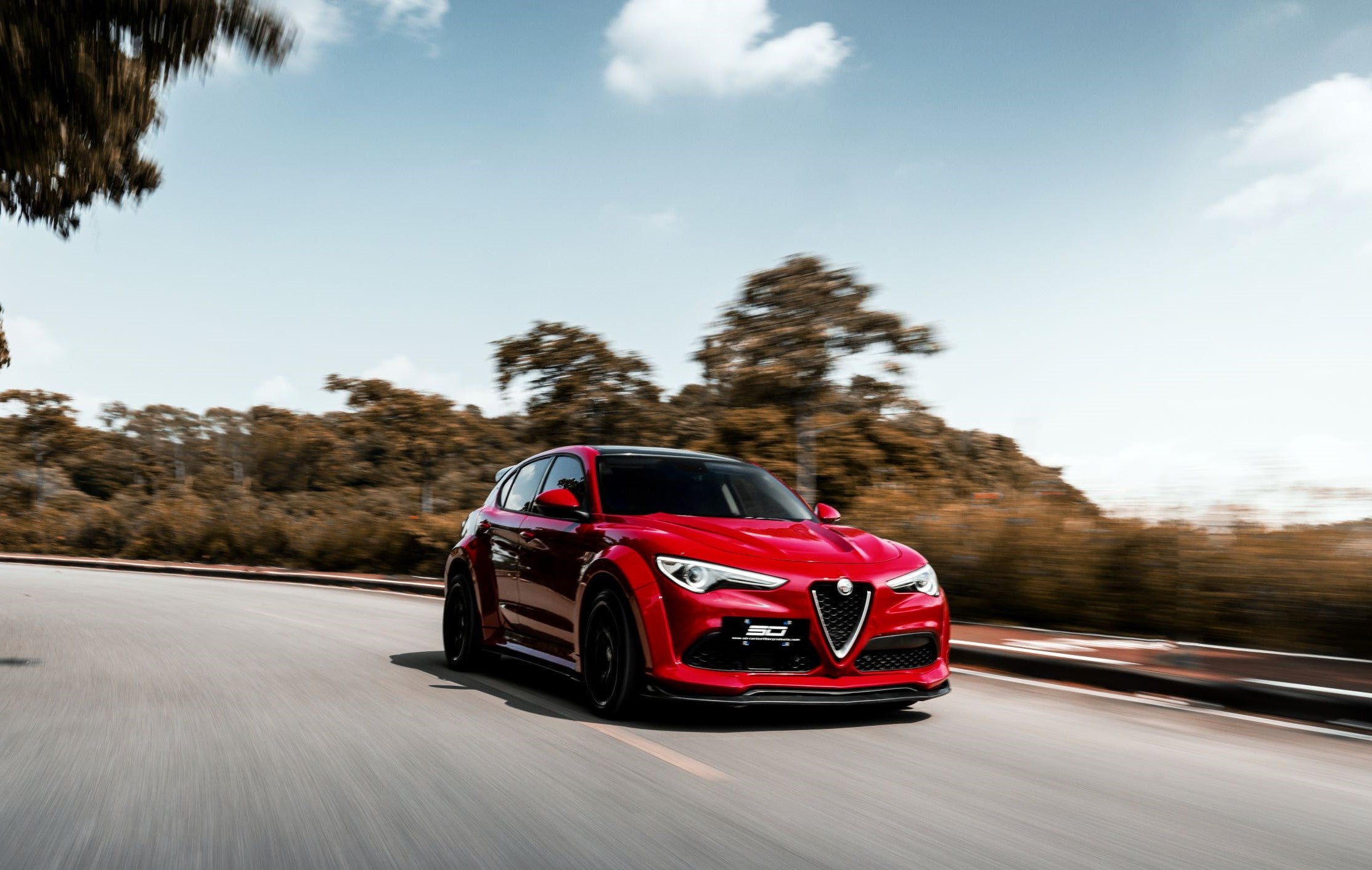 SD Carbon Partial Carbon Fiber Widebody Kit For Alfa Romeo Stelvio 2.0T