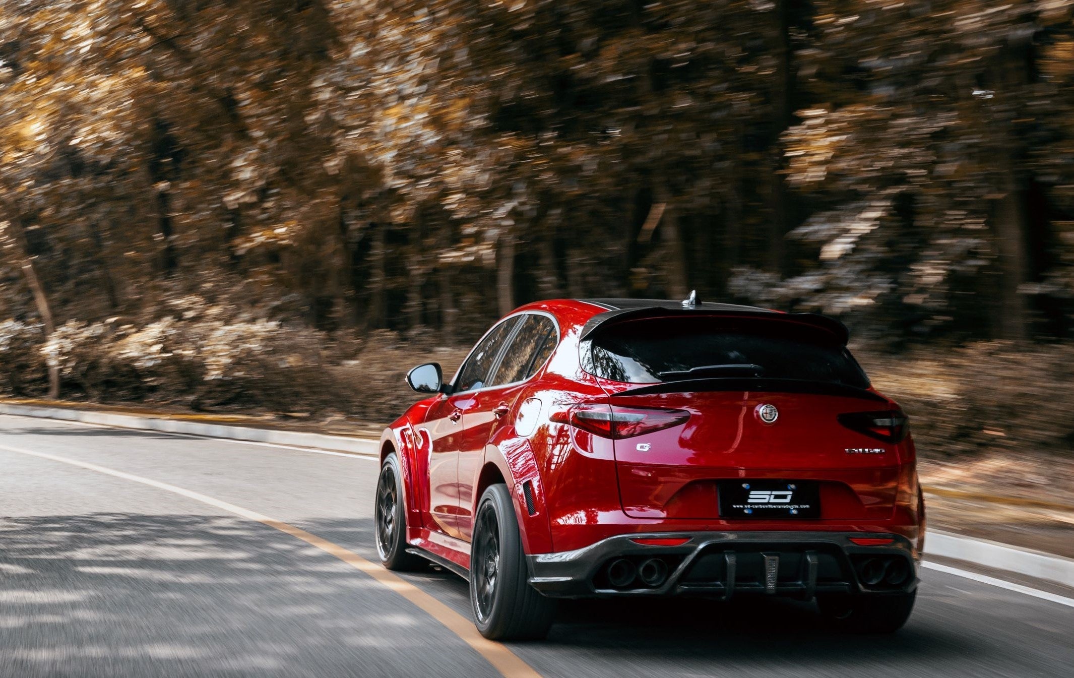 SD Carbon Pre-preg Carbon Fiber Rear Trunk Spoiler For Alfa Romeo Stelvio