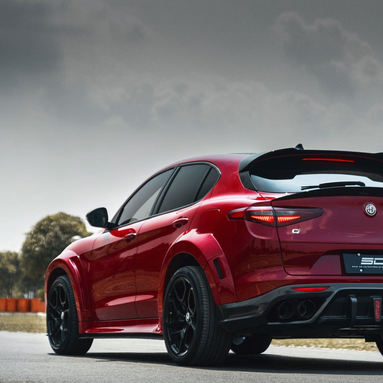 SD Carbon Pre-preg Carbon Fiber Rear Roof Spoiler For Alfa Romeo Stelvio