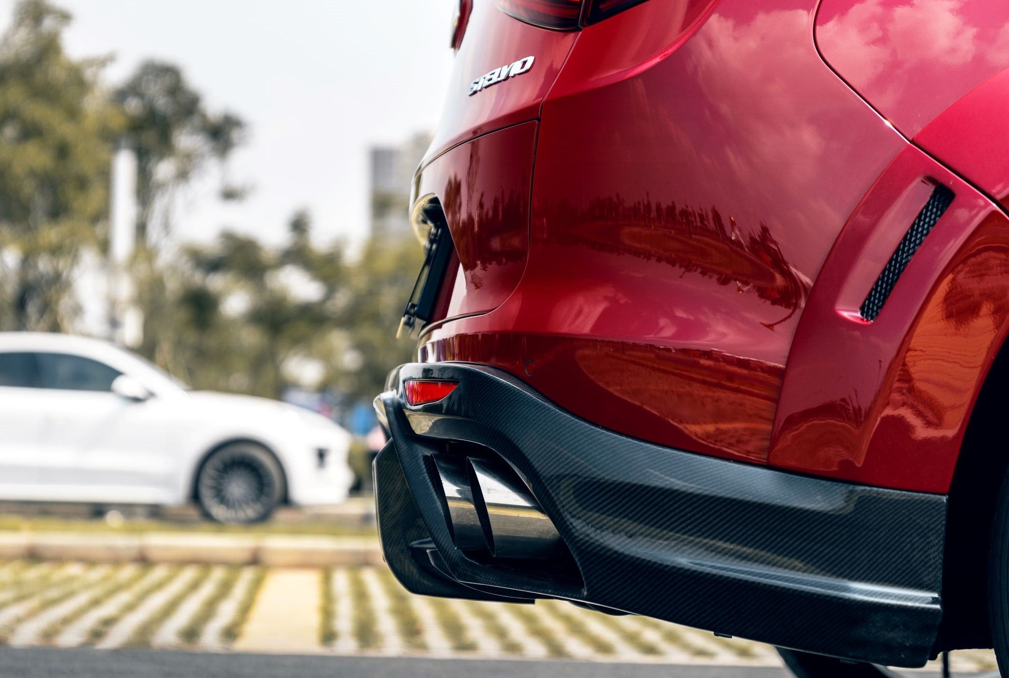 SD Carbon Partial Carbon Fiber Widebody Kit For Alfa Romeo Stelvio 2.0T