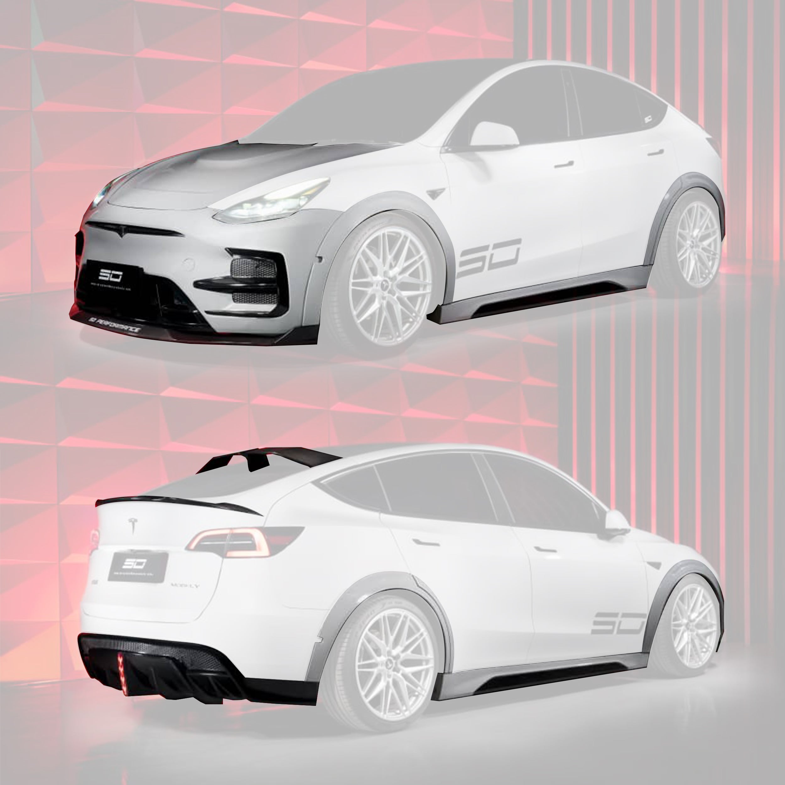 SD Carbon Tesla Model Y PP Front Bumper