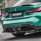 SOOQOO BMW M4 G82 G83 Carbon Fiber Diffuser + Rear Splitter