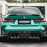 SOOQOO BMW M3 G80 G81 Carbon Fiber Diffuser + Rear Splitter