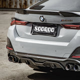 SOOQOO BMW G26 Carbon Fiber Double Tips Diffuser