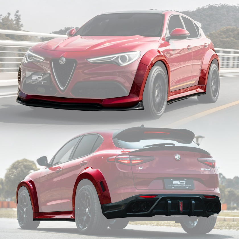 SD Carbon Partial Carbon Fiber Widebody Kit For Alfa Romeo Stelvio 2.0T