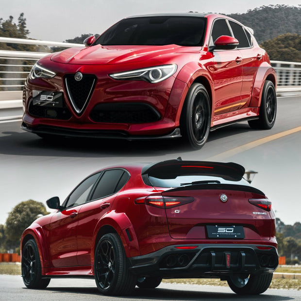 SD Carbon Partial Carbon Fiber Widebody Kit For Alfa Romeo Stelvio 2.0T