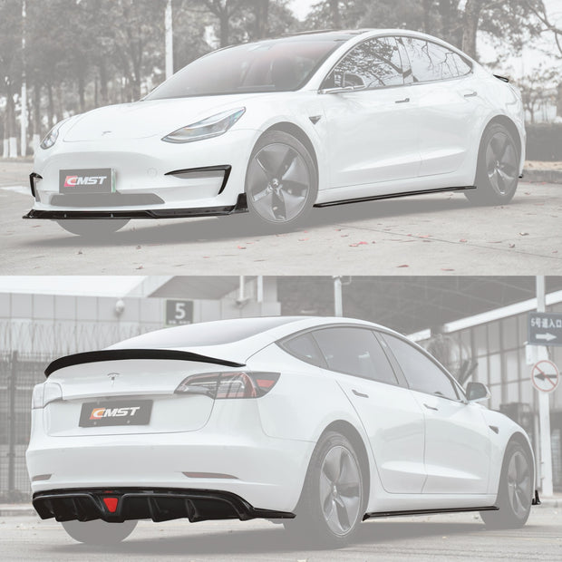 CMST Carbon Fiber Full Body Kit Style C for Tesla Model 3 - Robot Bodykits