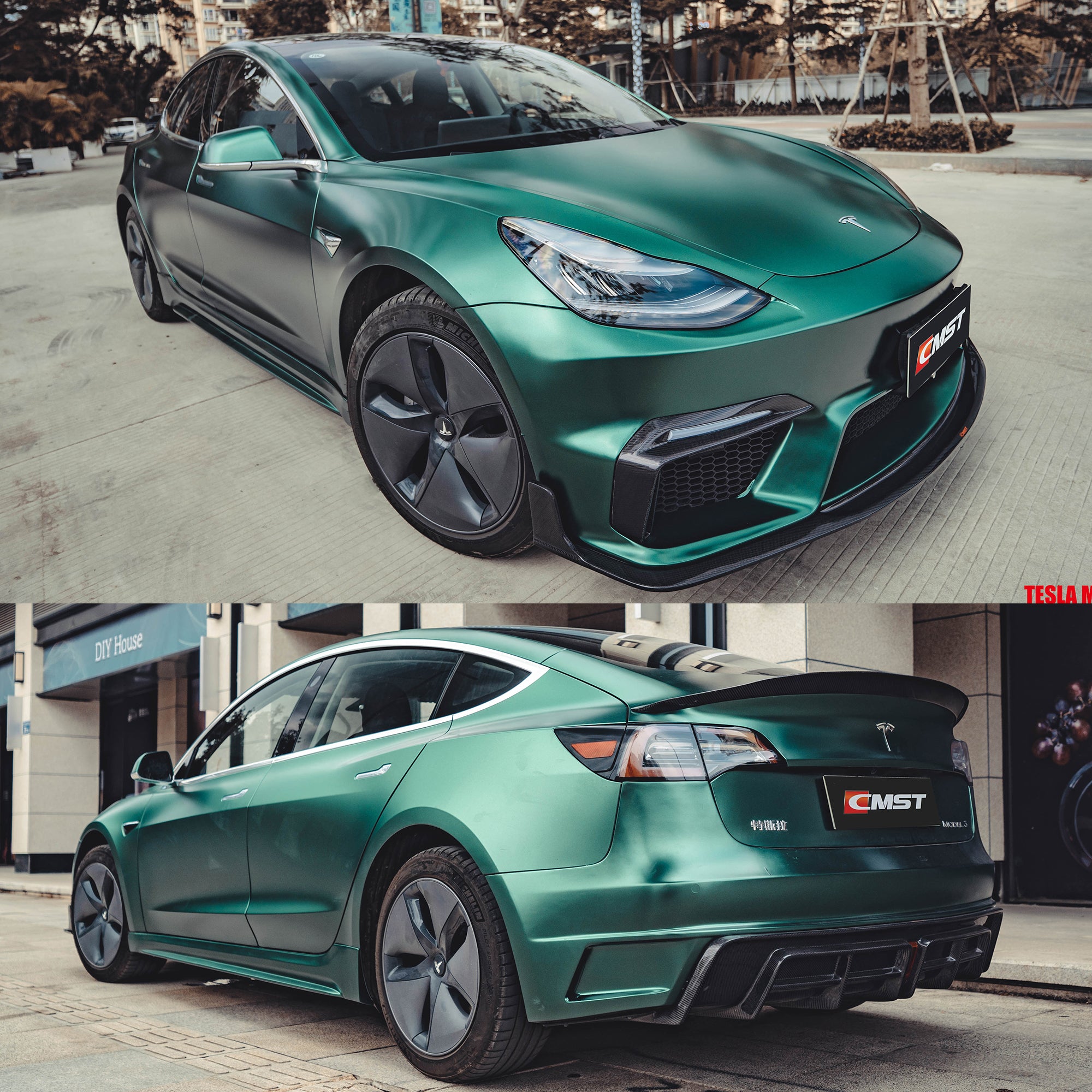 CMST Tuning Carbon Fiber Full Body Kit Style D for Tesla Model 3
