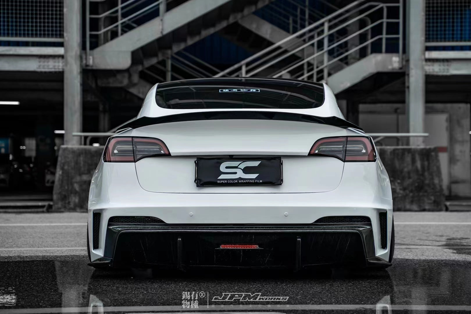 Robot Craftsman Tesla Model 3 “HACKER” Rear Bumper & Diffuser  (2017–2023 pre-facelift)