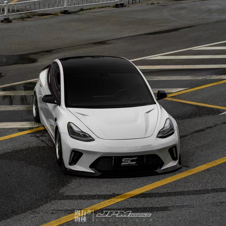 Robot Craftsman Tesla Model 3 “HACKER” Front Bumper & Front Lip (2017–2023 pre-facelift)