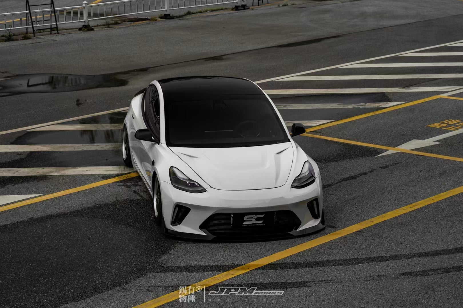 Robot Craftsman Tesla Model 3 “HACKER” Front Bumper & Front Lip (2017–2023 pre-facelift)
