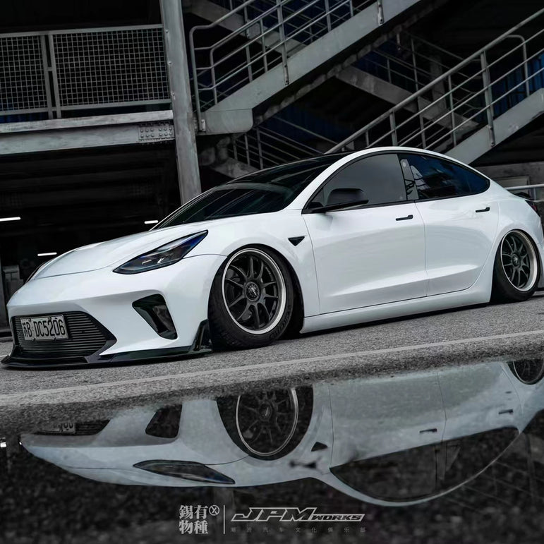 Robot Craftsman Tesla Model 3 “HACKER” Front Bumper & Front Lip (2017–2023 pre-facelift)