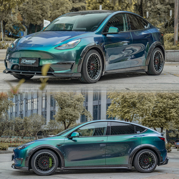 CMST Tuning Carbon Fiber Widebody Wheel Arches for Tesla Model Y - Robot Bodykits