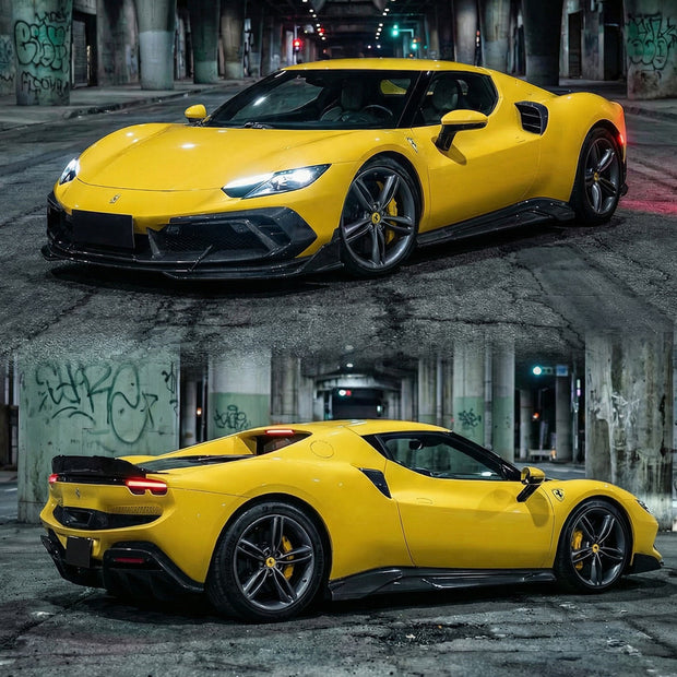 DarwinPRO 2022-2026 Ferrari 296 GTB & GTS Type F171 iMP Style Carbon Fiber Full Kit (For Surround View Camera System Bumper Only)