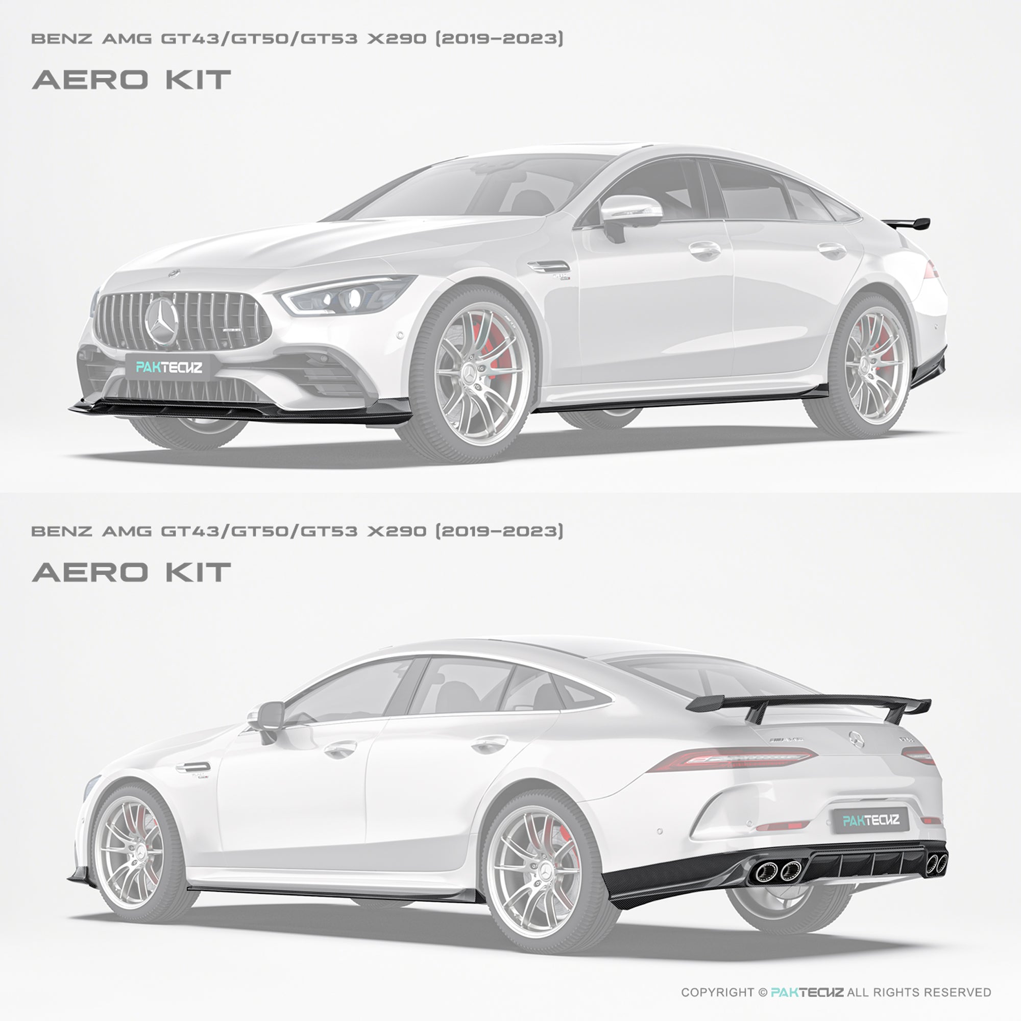Mercedes BENZ AMG GT50 / GT53 Paktechz Full Dry Carbon Aerodynamics kit