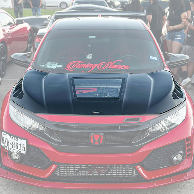 CMST Tuning Carbon Fiber Glass Transparent Hood Bonnet Ver.3  for Honda 10th Gen Civic