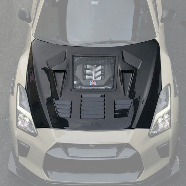CMST Tuning Carbon Fiber Glass Transparent Hood Ver.2 For Nissan GTR GT-R R35 2017-2022 - Robot Bodykits