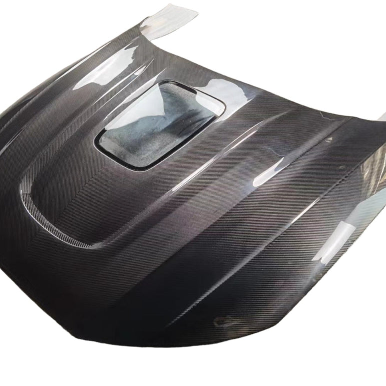 SD Carbon Fiber Tempered Glass Hood Bonnet For Audi A4 S4 2017-ON B9 B9.5