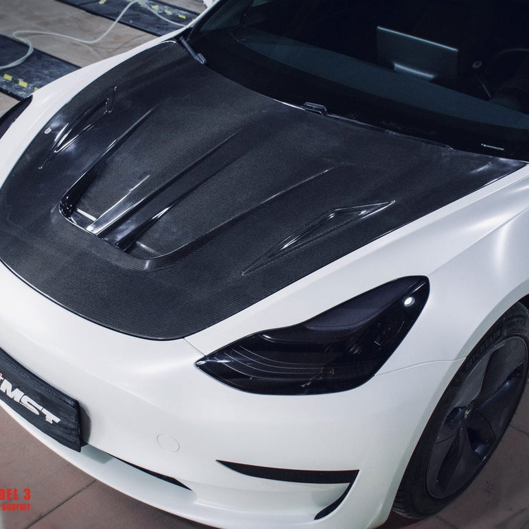 CMST Tuning Carbon Fiber Hood Ver.1 for Tesla Model 3 - Robot Bodykits