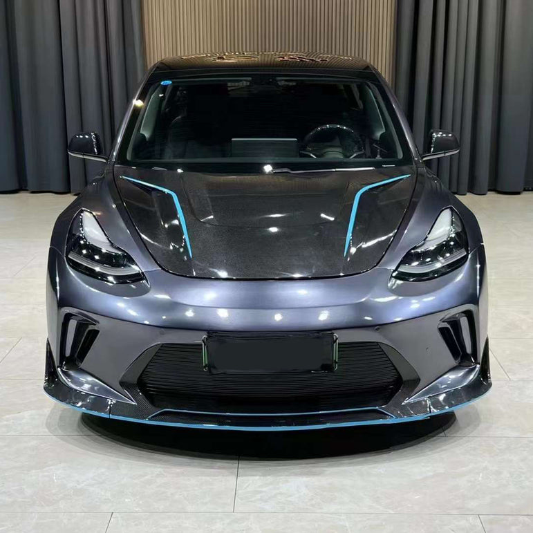 Robot Craftsman Tesla Model 3 “HACKER” Front Bumper & Front Lip (2017–2023 pre-facelift)