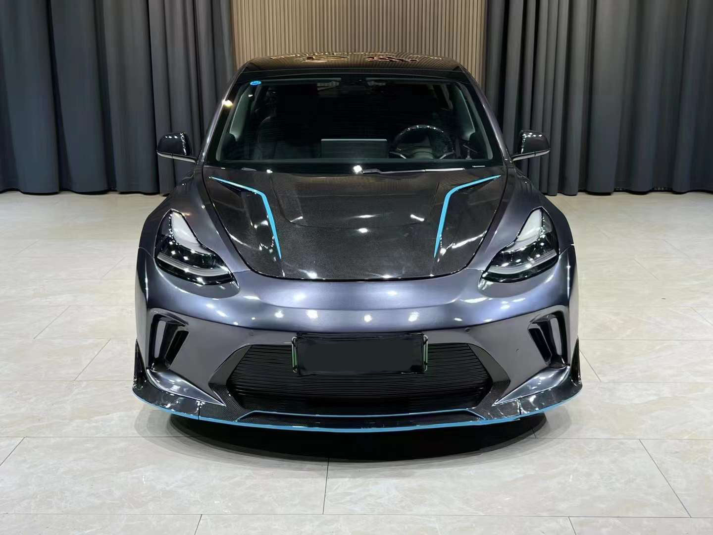 Robot Craftsman Tesla Model 3 “HACKER” Front Bumper & Front Lip (2017–2023 pre-facelift)