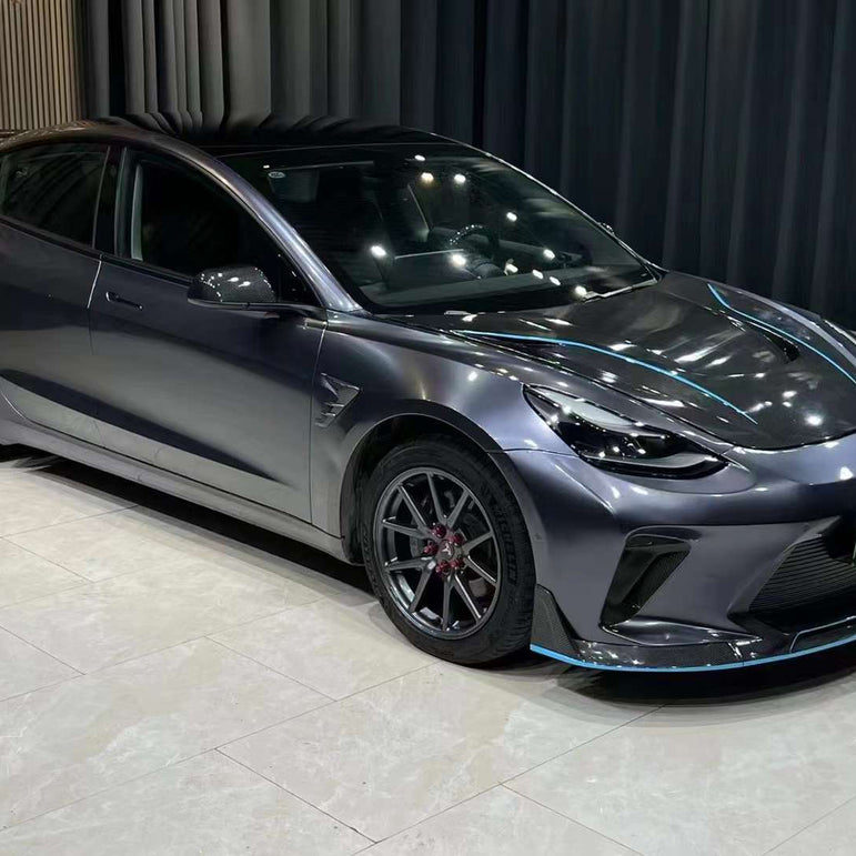 Robot Craftsman Tesla Model 3 “HACKER” Front Bumper & Front Lip (2017–2023 pre-facelift)