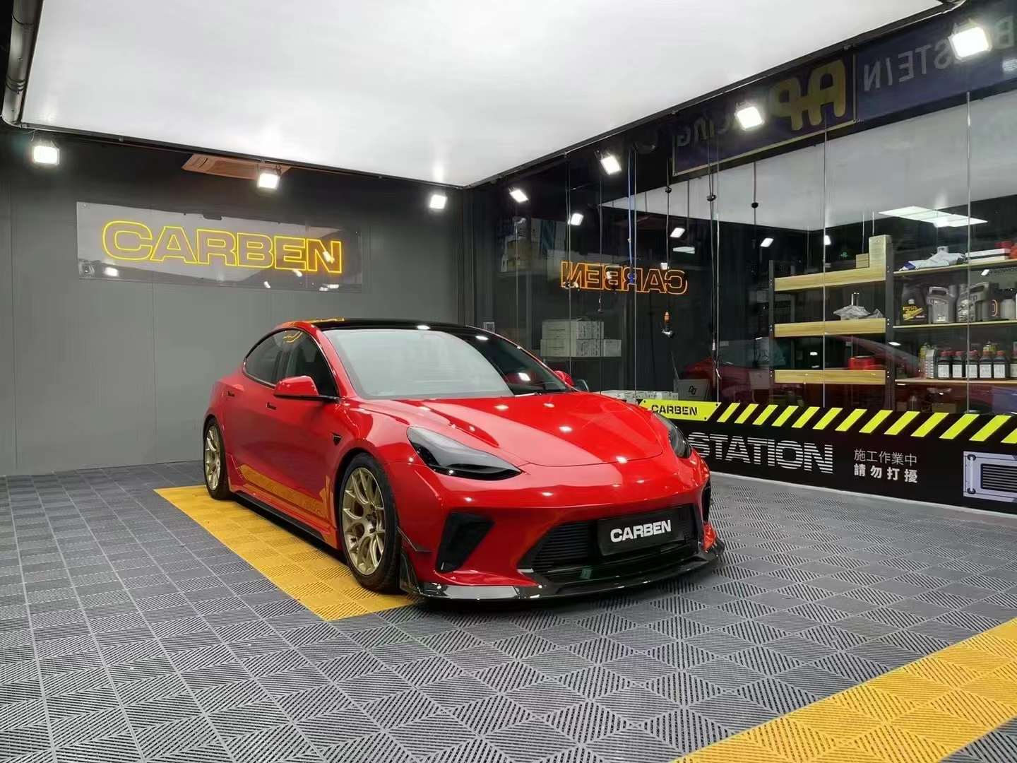 Robot Craftsman Tesla Model 3 “HACKER” Front Bumper & Front Lip (2017–2023 pre-facelift)
