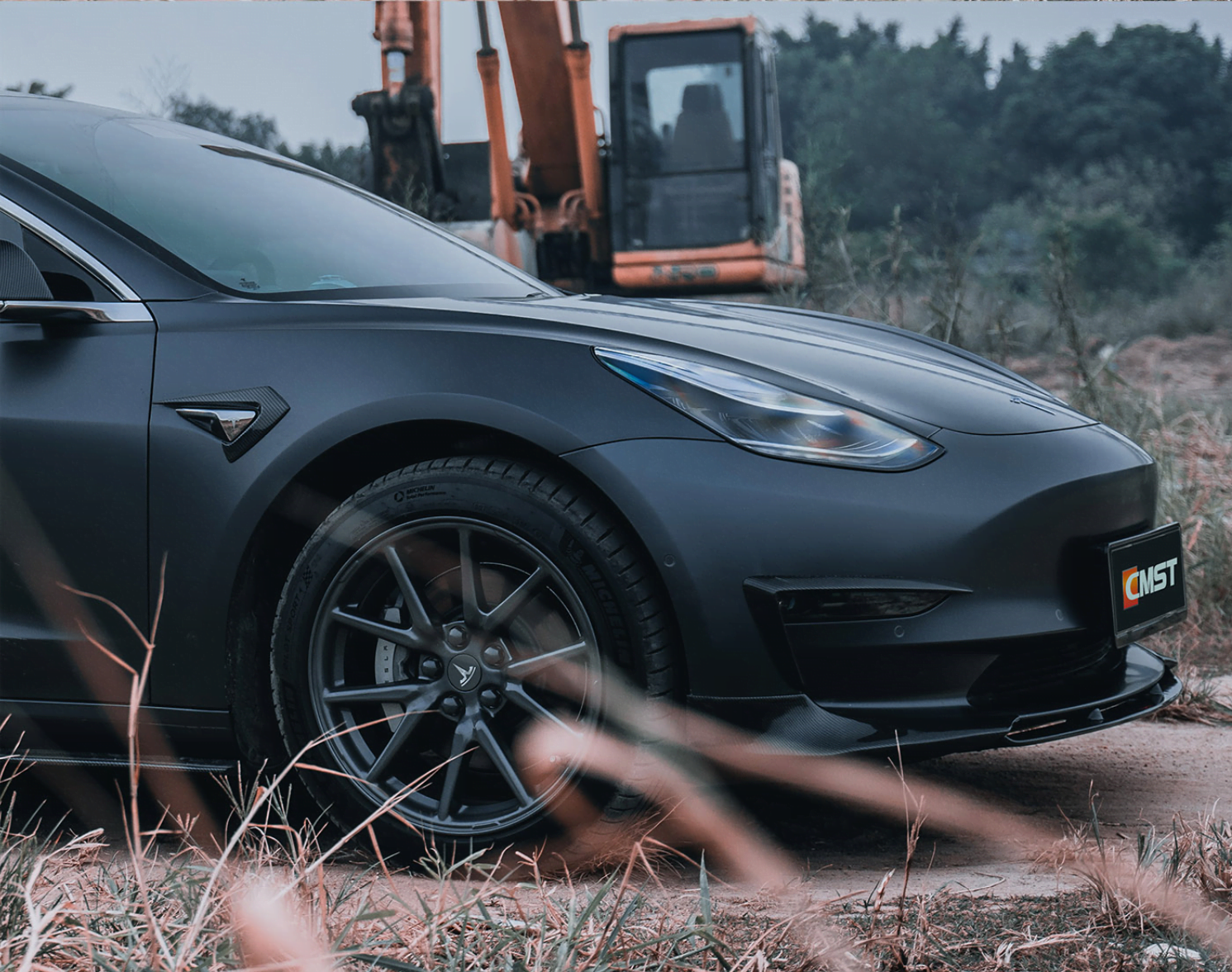 CMST Carbon Fiber Full Body Kit Style A for Tesla Model 3 - Robot Bodykits