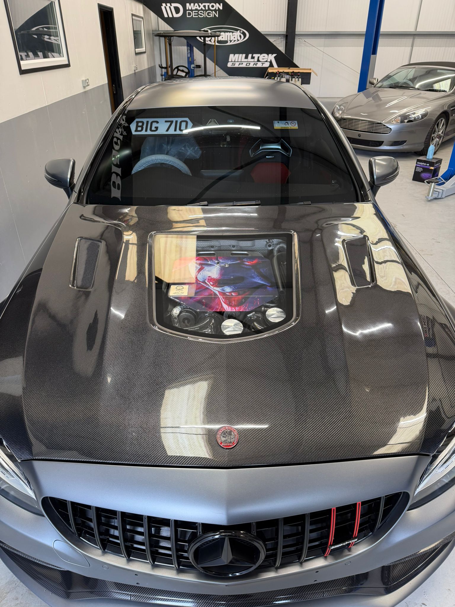 CMST Tuning Carbon Tempered Glass Transparent Bonnet For Mercedes Benz 2015-2020 AMG C63 Sedan Coupe 2 Door 4 Door - Robot Bodykits