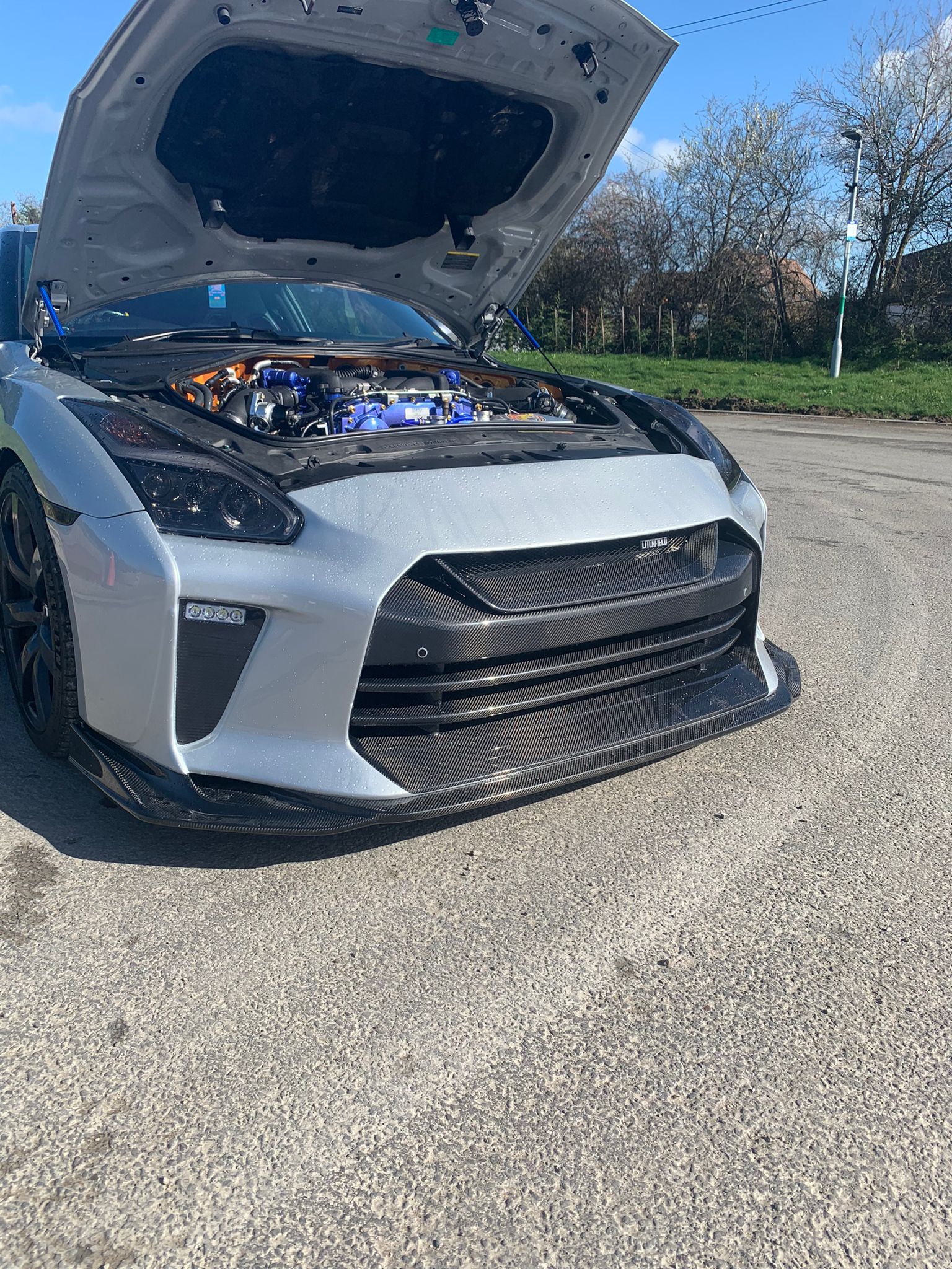 CMST TS Style Front Bumper & Front Lip for Nissan GTR GT-R R35 2008-2022 Carbon Fiber / FRP
