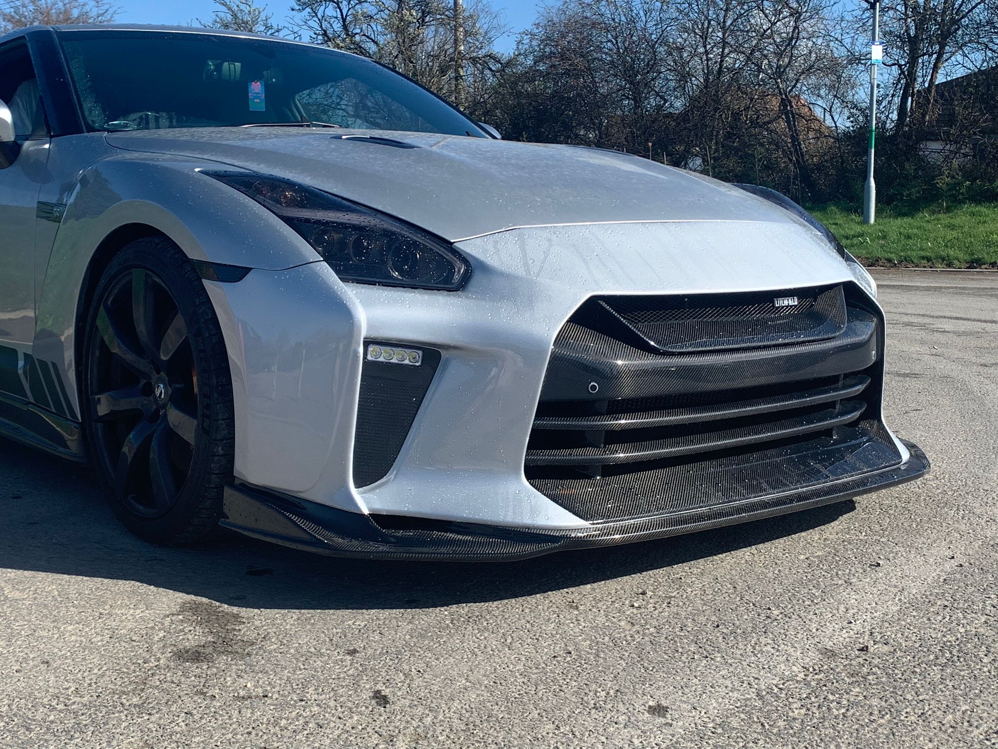 CMST TS Style Front Bumper & Front Lip for Nissan GTR GT-R R35 2008-2022 Carbon Fiber / FRP