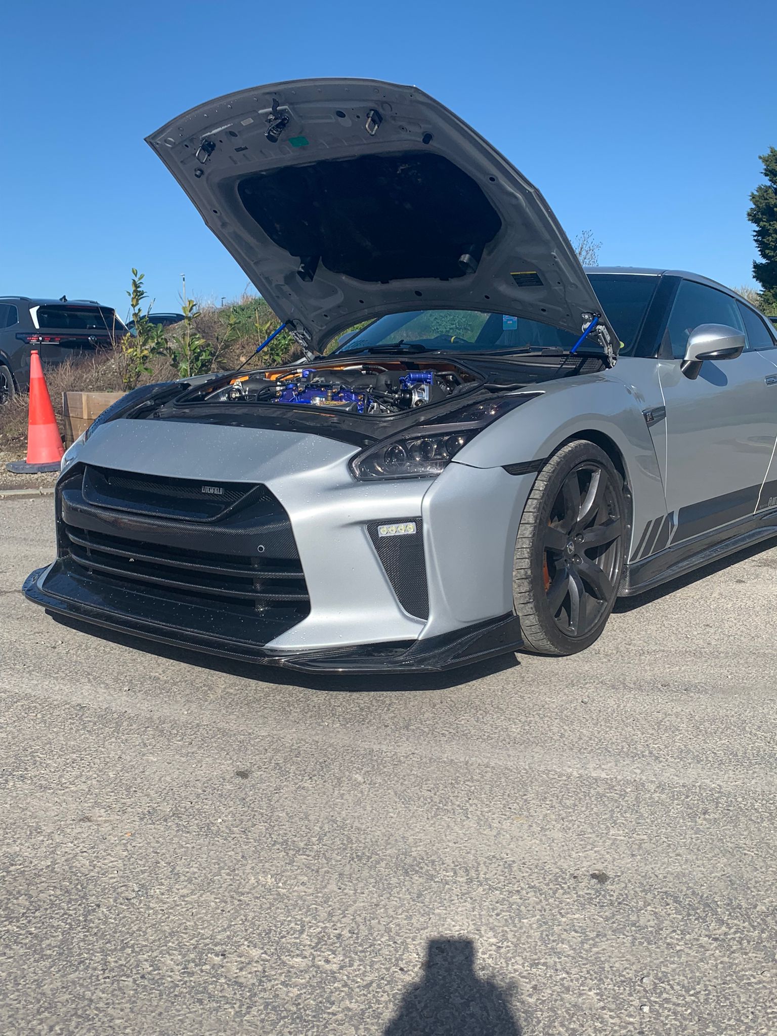 CMST TS Style Front Bumper & Front Lip for Nissan GTR GT-R R35 2008-2022 Carbon Fiber / FRP