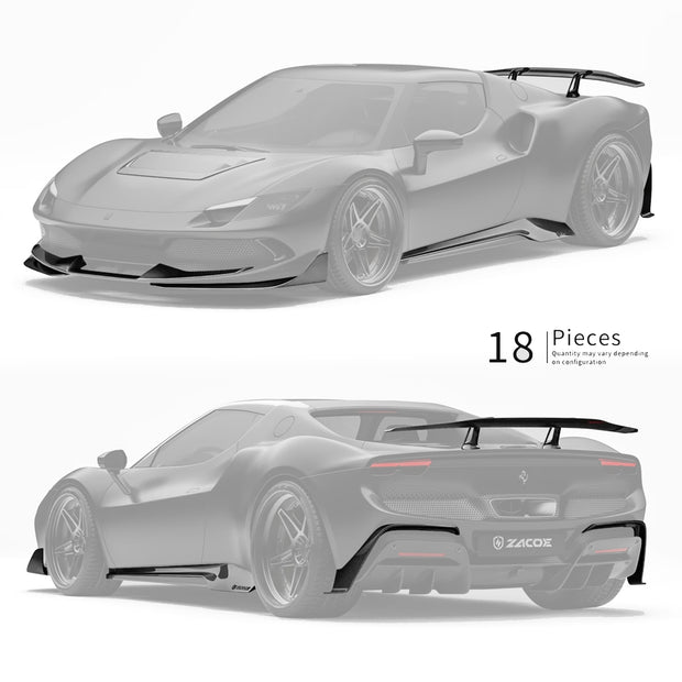 ZACOE Ferrari 296 GTB Carbon Fiber Body kit (18pcs/set)