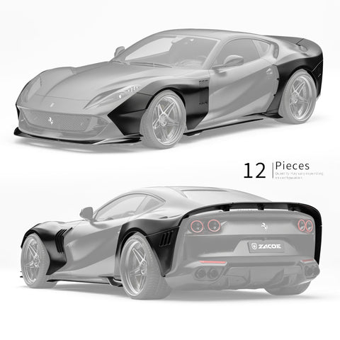 ZACOE Ferrari 812 Superfast Carbon Fibre Widebody kit (12pcs/set)