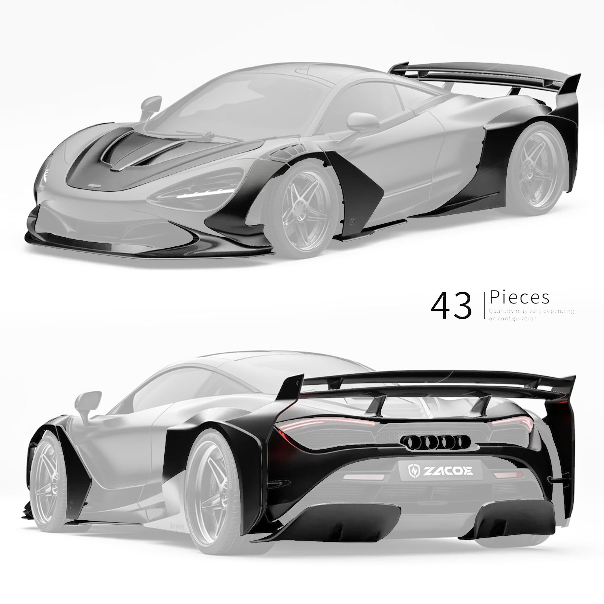 ZACOE McLaren 720s Galaxy Carbon Fibre Wide Body Kit (43pcs/set)
