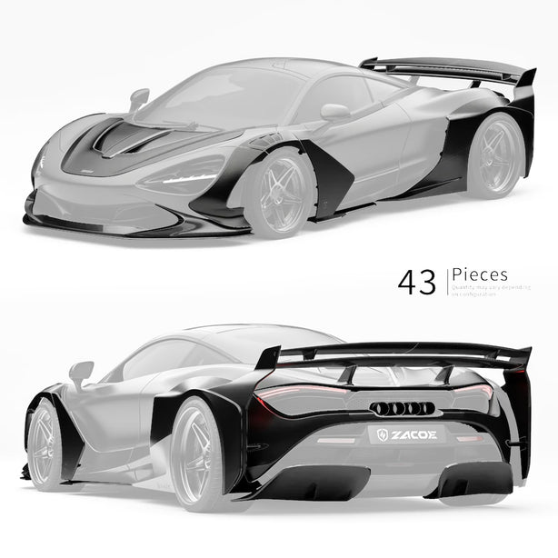 ZACOE McLaren 720s Galaxy Carbon Fibre Wide Body Kit (43pcs/set)