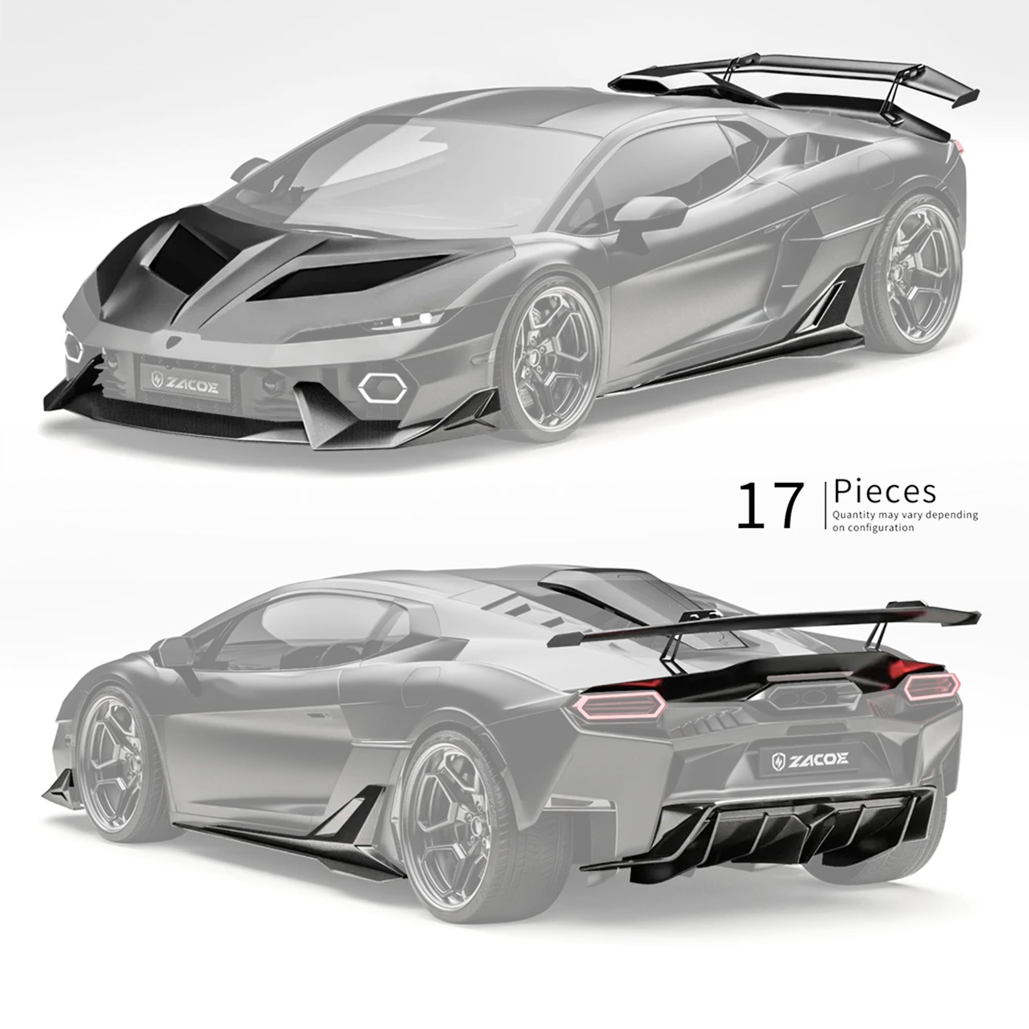 ZACOE Lamborghini Temerario 2025+ Carbon Fibre Body Kit (17pcs/Set)