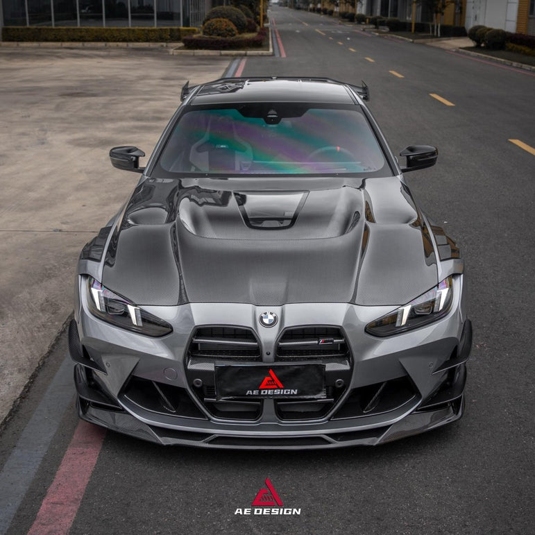 AE Design Prepreg Carbon Fibre Hood/Bonnet For BMW M3 / M4 G80 G82 & G83 Aftermarket Carbon Fiber Part / Bodykit - Robot Bodykits