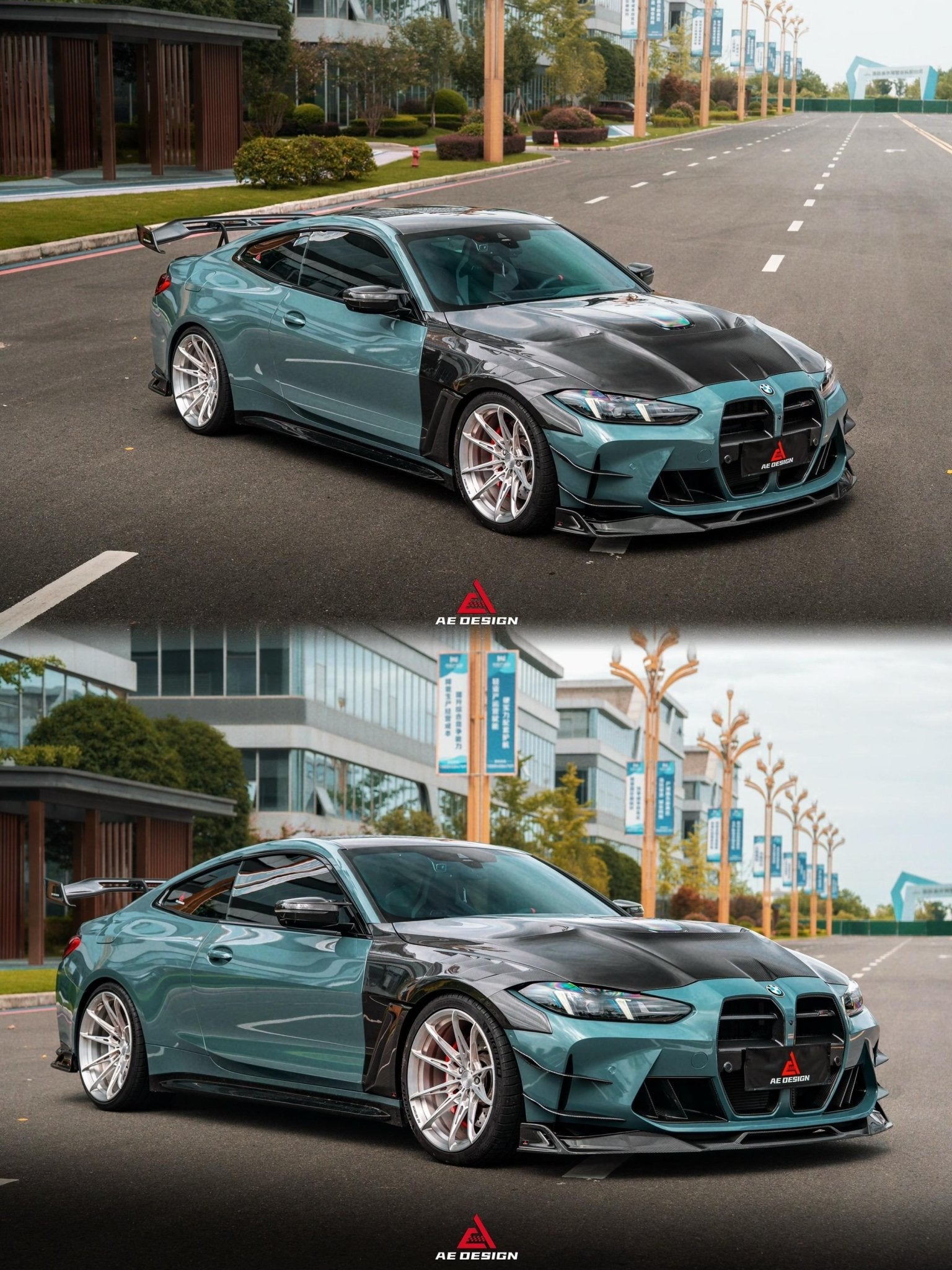 AE Design Prepreg Carbon Fibre Widebody Front Fender for BMW M3 / M4 G80 G82 & G83 Aftermarket Carbon Fiber Part / Bodykit - Robot Bodykits