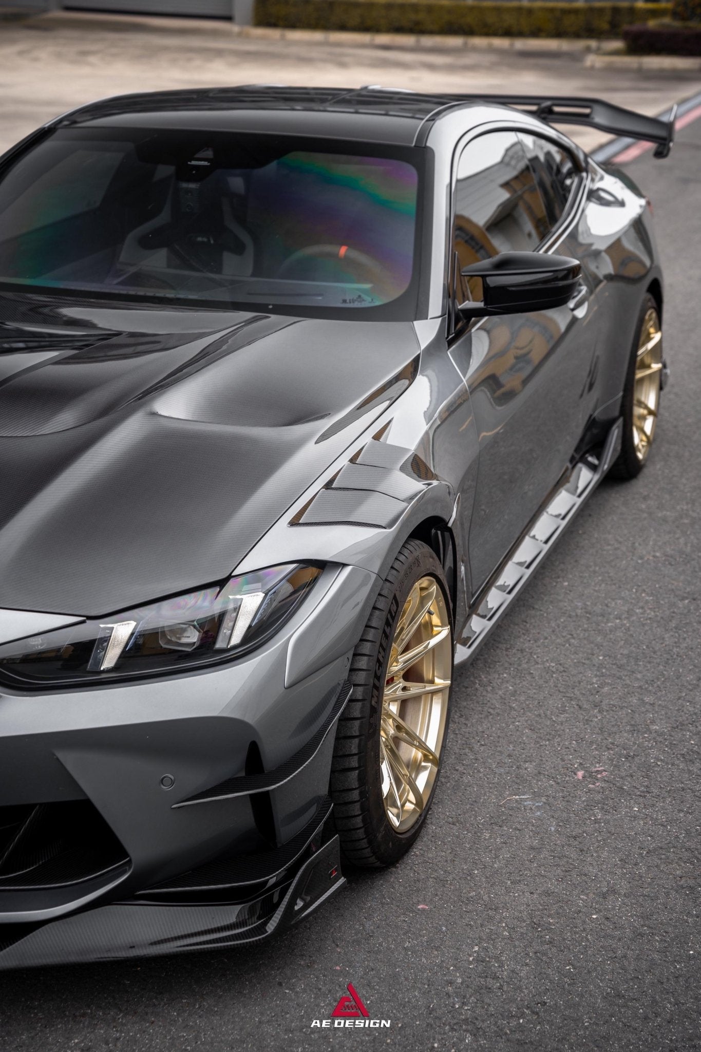 AE Design Prepreg Carbon Fibre Widebody Front Fender for BMW M3 / M4 G80 G82 & G83 Aftermarket Carbon Fiber Part / Bodykit - Robot Bodykits