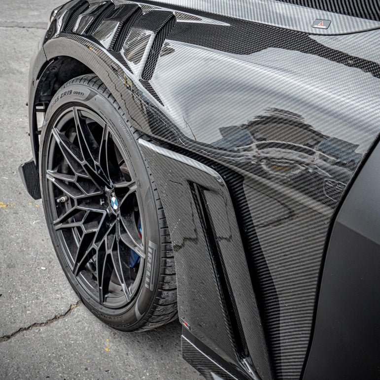 AE Design Prepreg Carbon Fibre Widebody Front Fender for BMW M3 / M4 G80 G82 & G83 Aftermarket Carbon Fiber Part / Bodykit - Robot Bodykits