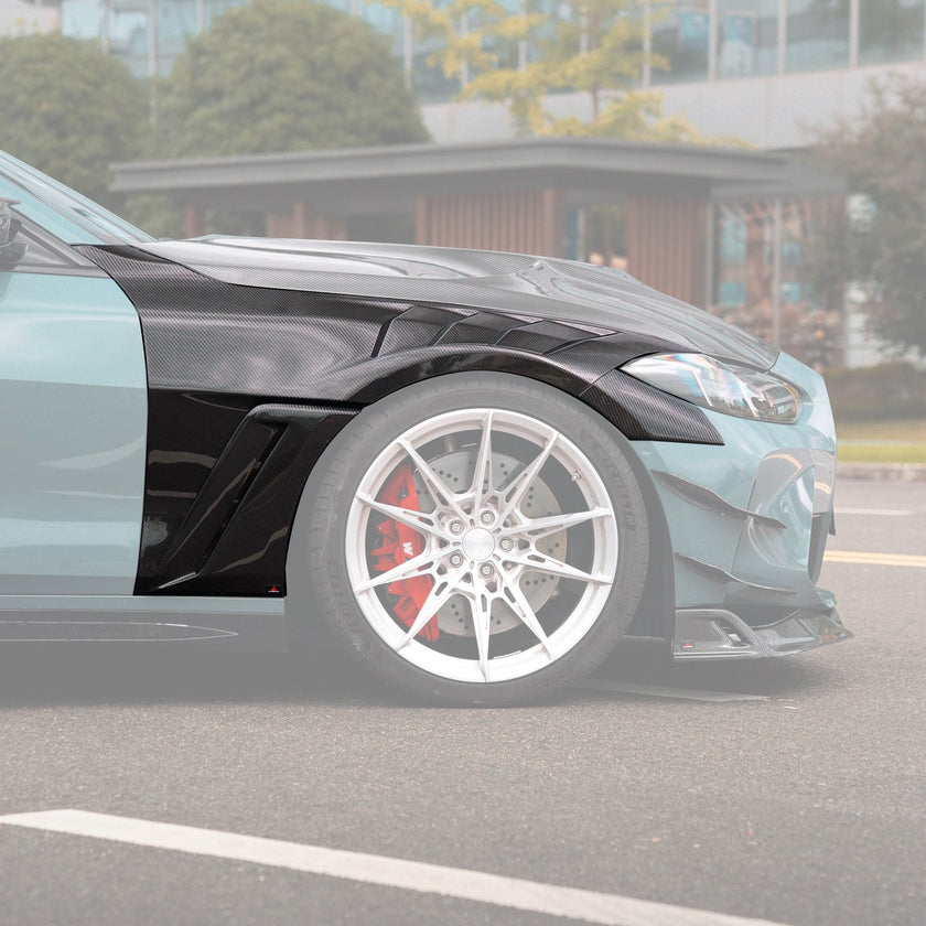 AE Design Prepreg Carbon Fibre Widebody Front Fender for BMW M3 / M4 G80 G82 & G83 Aftermarket Carbon Fiber Part / Bodykit - Robot Bodykits