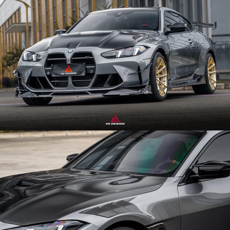 AE Design Prepreg Carbon Fibre Widebody Front Fender for BMW M3 / M4 G80 G82 & G83 Aftermarket Carbon Fiber Part / Bodykit - Robot Bodykits