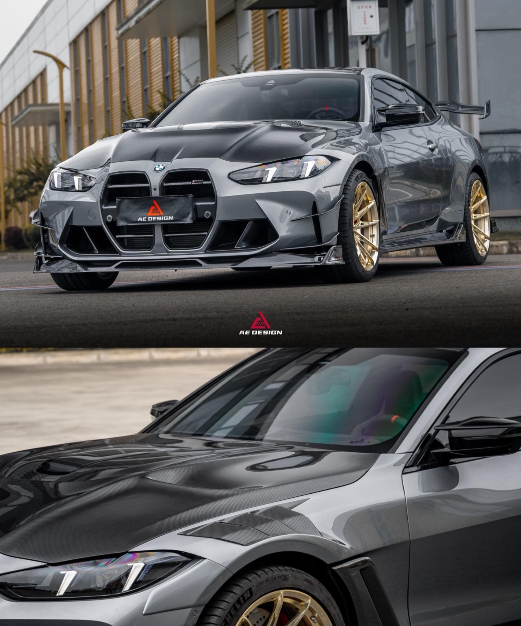 AE Design Prepreg Carbon Fibre Widebody Front Fender for BMW M3 / M4 G80 G82 & G83 Aftermarket Carbon Fiber Part / Bodykit - Robot Bodykits